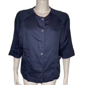 Prana Barnswallow Jacket M Snap-Front Lightweight Blue